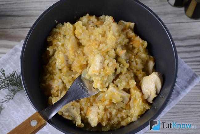 Пшеничная каша с куриным филе