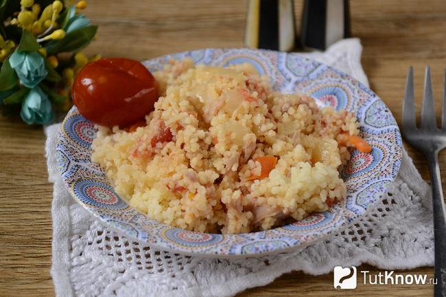 Вкусный кускус с тушенкой