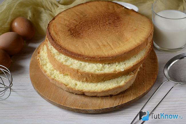 Бисквит в духовке без разделения яиц