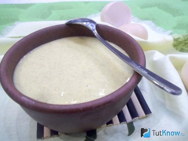 Готовый кляр из ржаной муки с кефиром и яйцами