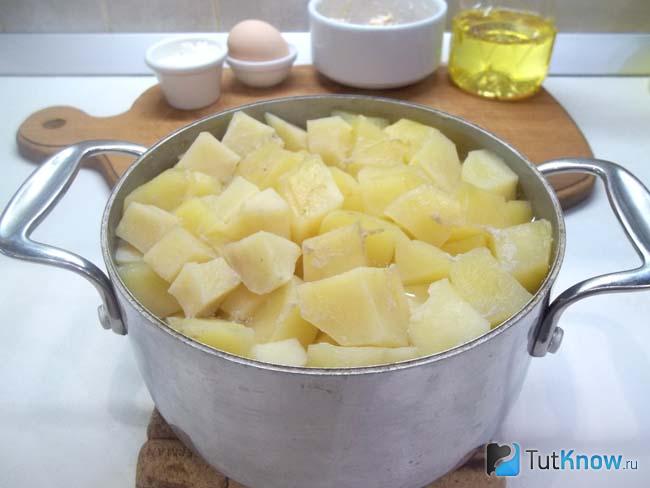 Картофель отварен