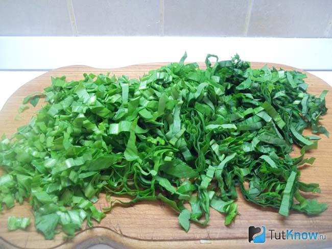 Черемша нарезана