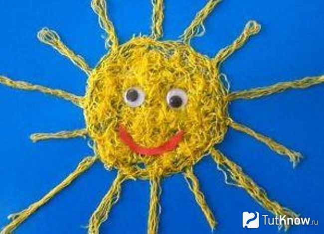 Детские аппликации из ниток