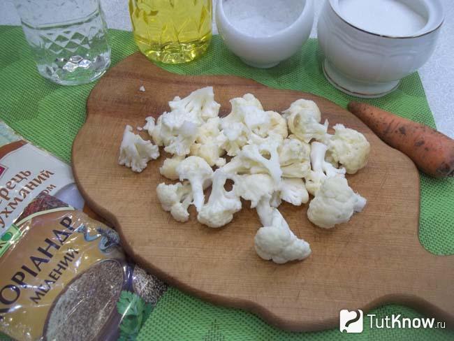 Капуста разобрана на соцветия