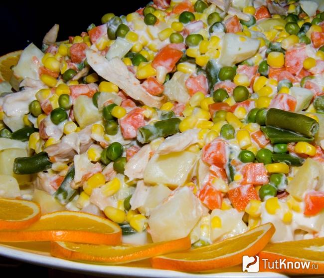 Салат с кукурузой