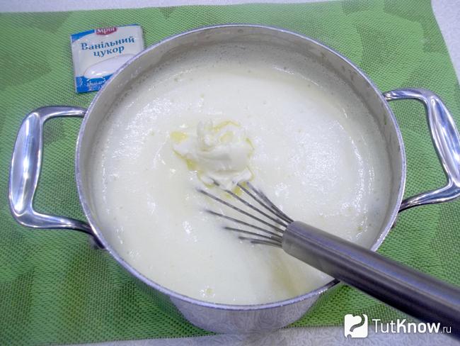 Крем с маслом перемешан