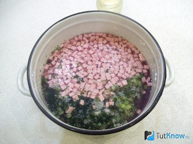 Продукты залиты водой