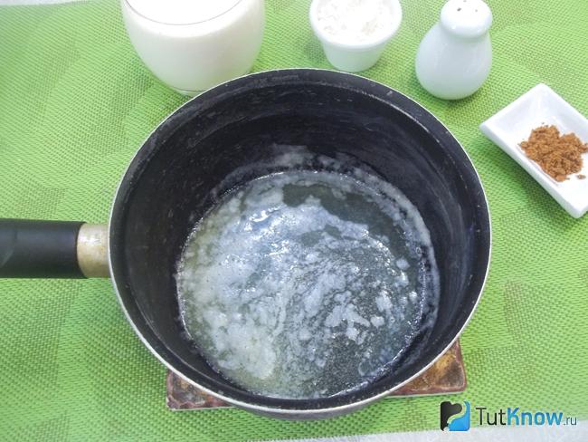 Масло растоплено