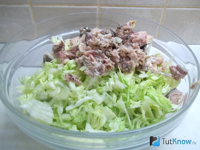 Скумбрия нарезана