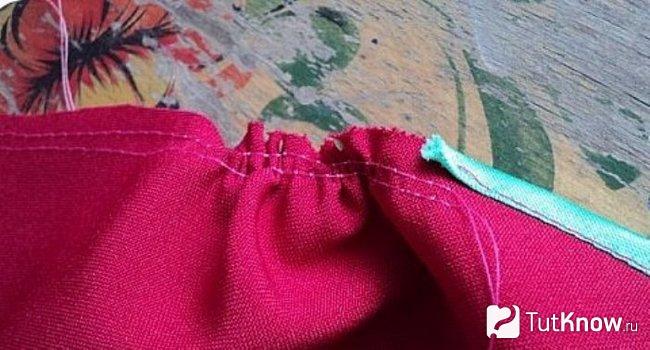 Двойной шов при создании русской народной шапки