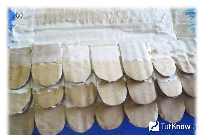 Обустройство черепицы из картона