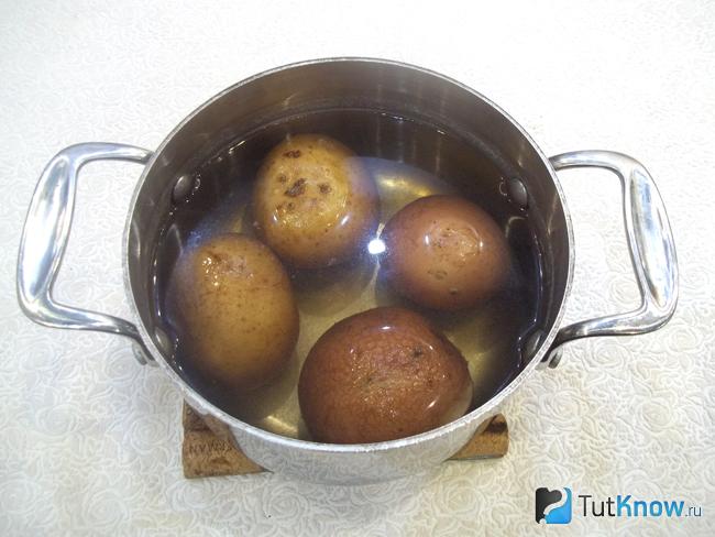 Картофель отварен