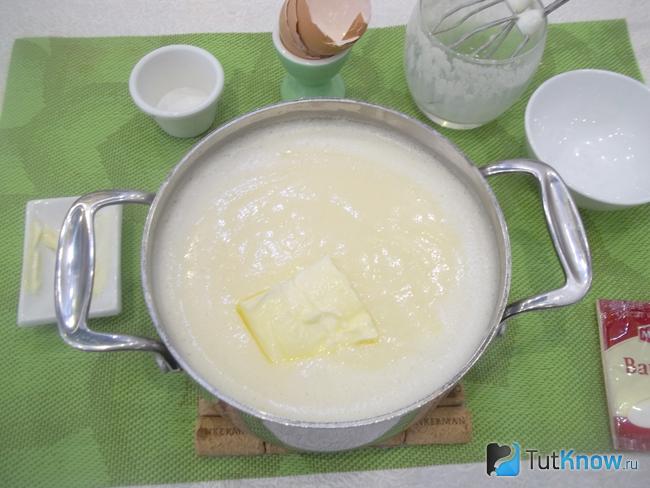К продуктам добавлено масло