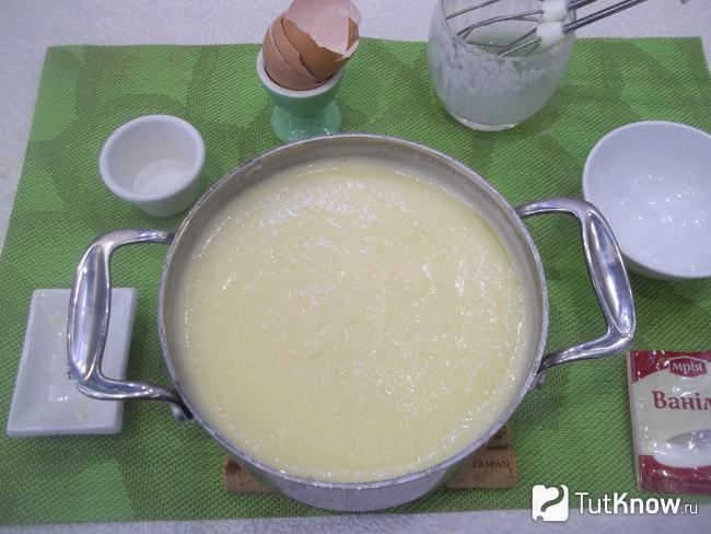 Готовый сливочный заварной крем для торта Наполеон