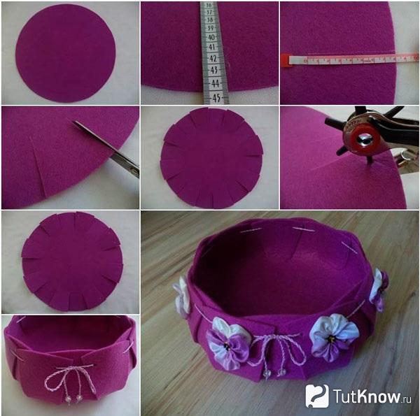 Заготовки из ткани для корзины