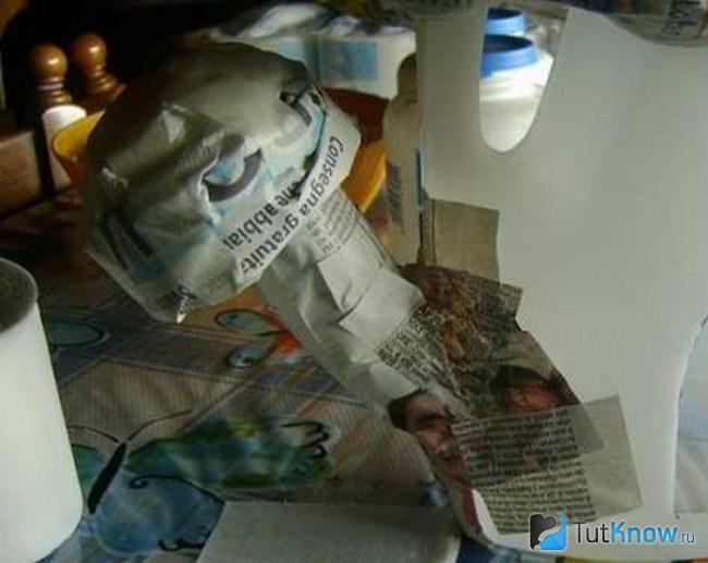 Заготовка из бумаги для избушки