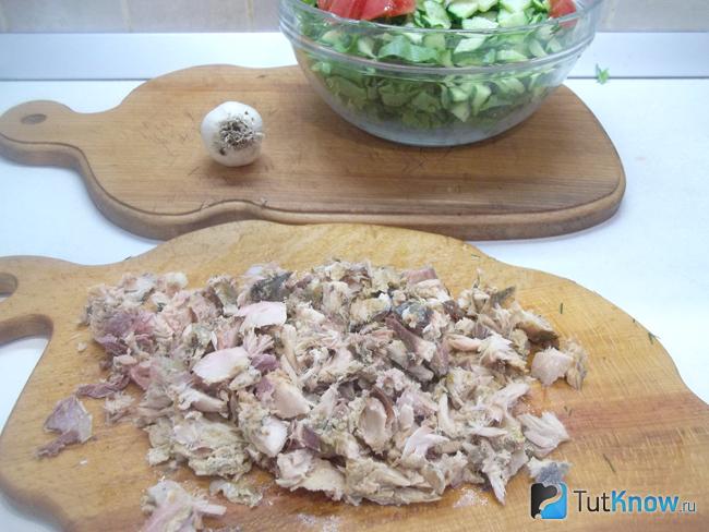 Скумбрия нарезана