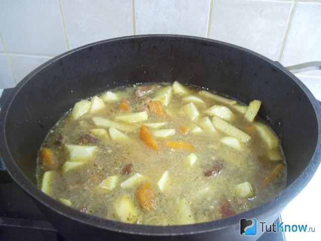 Продукты залиты водой