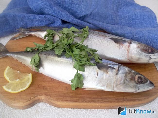 Готовая вкусная селеная скумбрия целиком в пакете