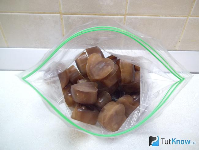 Готовые кофейные кубики льда