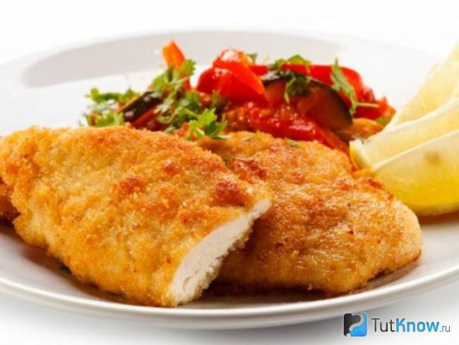 Шницель с кабачками