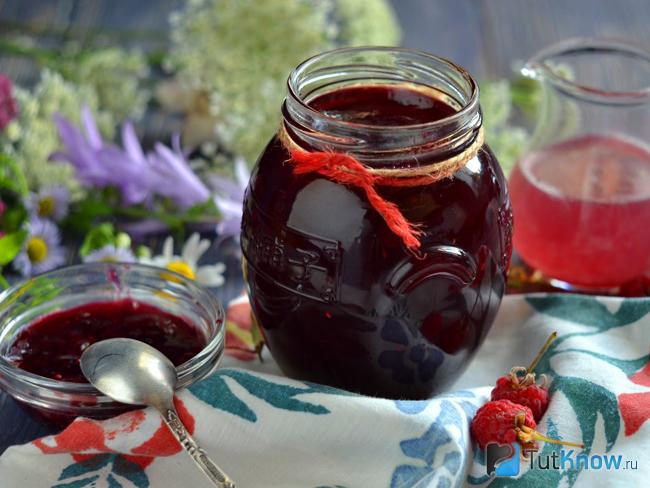 Малина с сахаром перетертая
