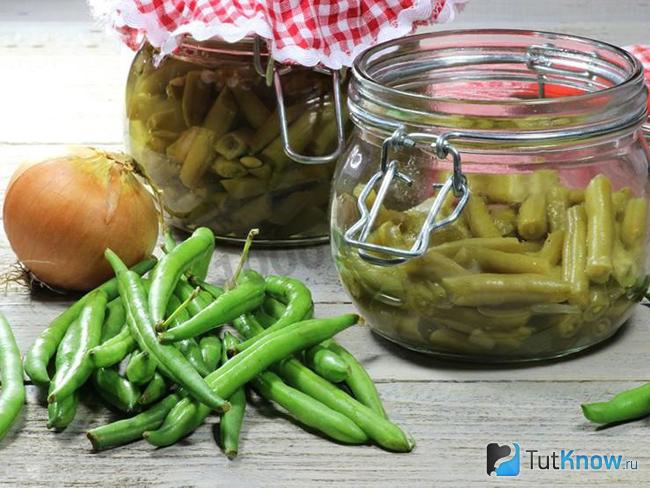 Маринованная спаржевая фасоль