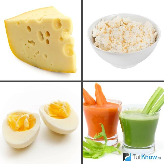 Продукты для позднего ужина