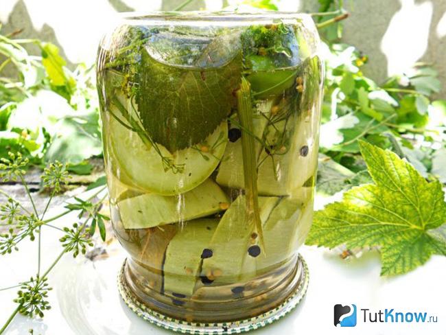 Хрустящие маринованные кабачки на зиму