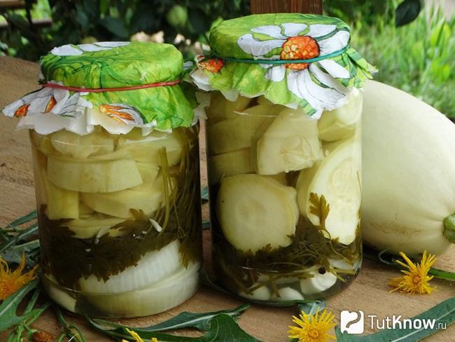 Маринованные кабачки с овощами на зиму