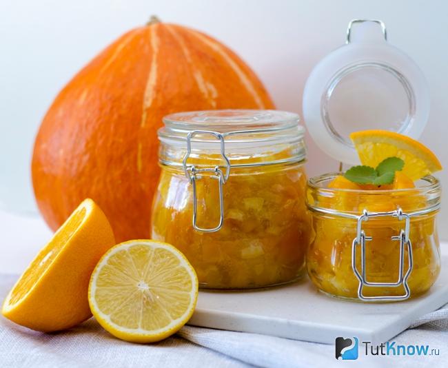 Варенье из лимонов с тыквой