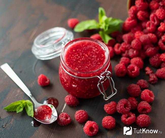 Быстрое малиновое варенье