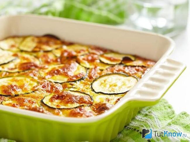 Творожная запеканка с кабачками