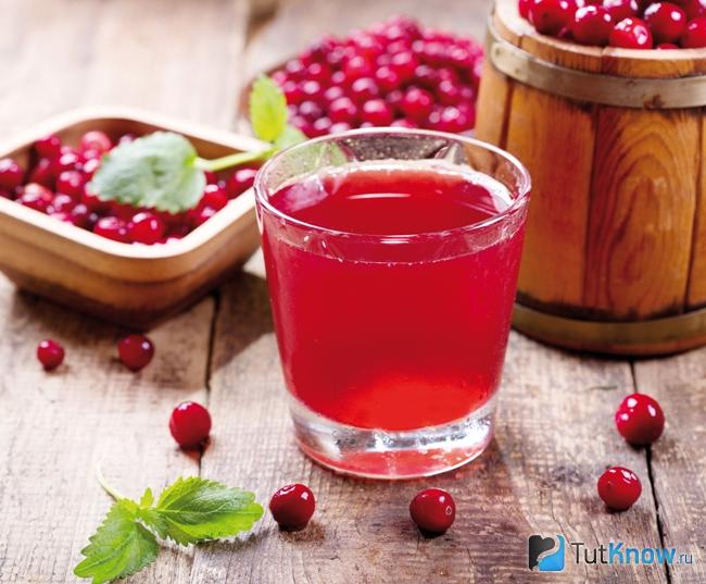 Кисель из ягод клюквы