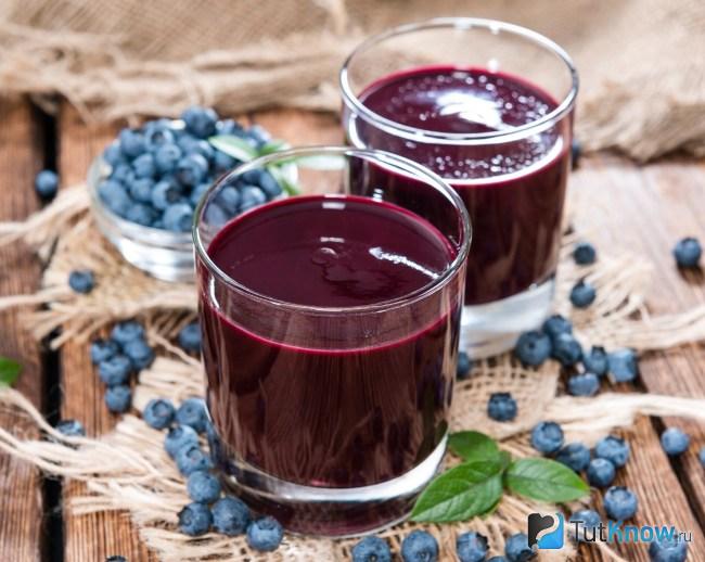 Кисель из замороженных ягод черники