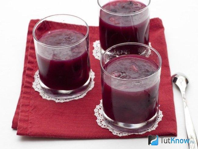 Кисель из малины и ежевики