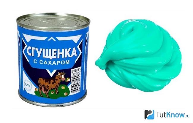 Лизун из сгущенного молока