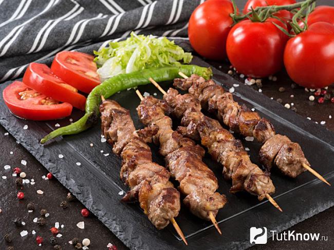 Шашлык из свинины на кефире