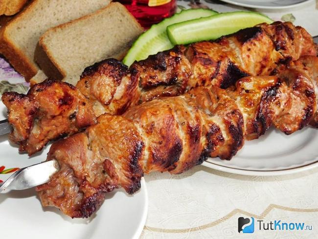 Шашлык из свинины с лимоном