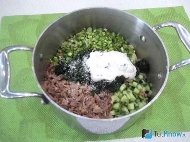 К продуктам добавлена сметана