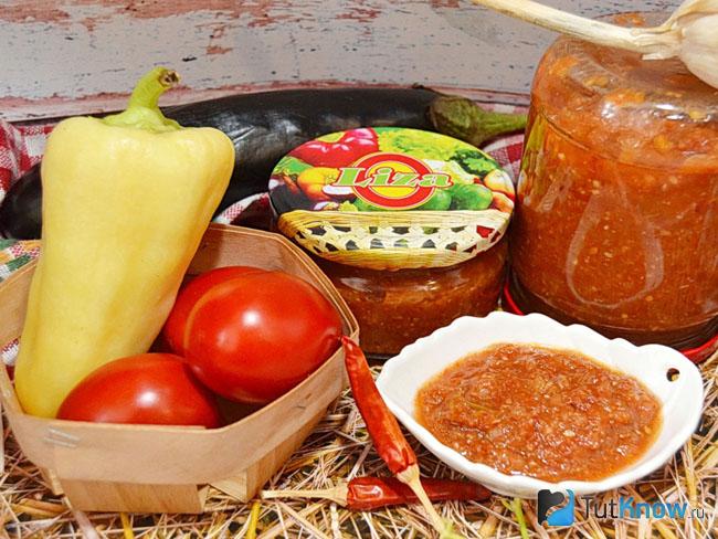Аджика с баклажанами