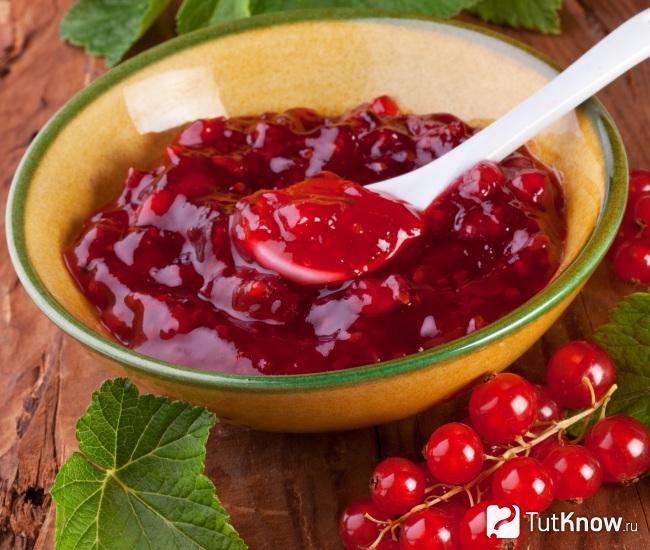 Густое варенье из красной смородины