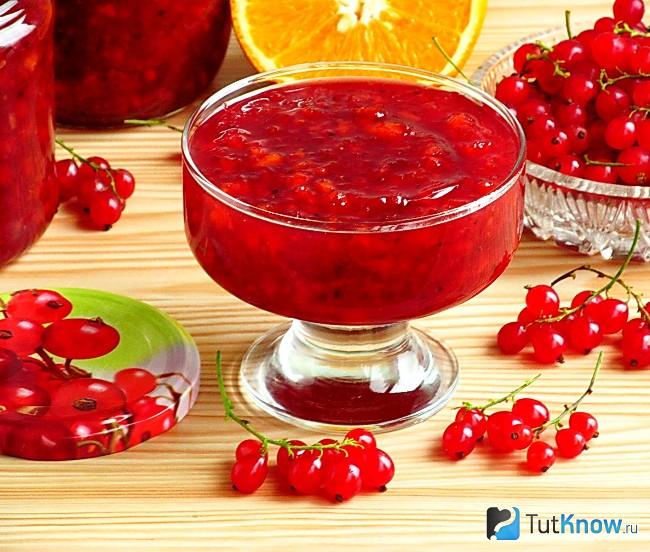 Варенье из красной смородины с апельсинами