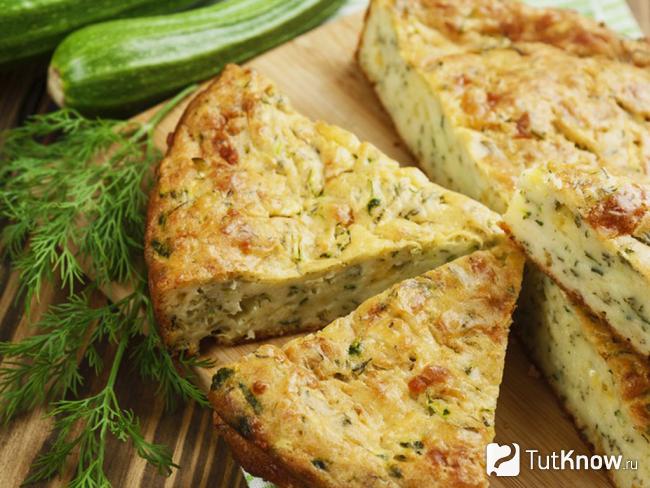Готовые блюда из кабачков с творогом