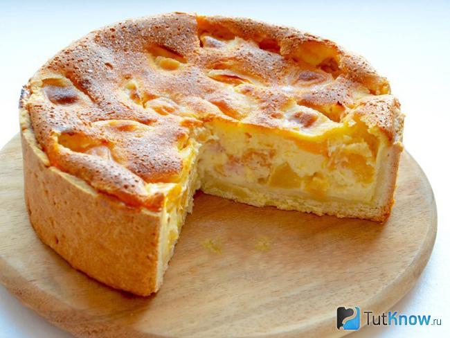 Песочный пирог с абрикосами