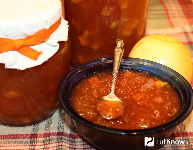 Варенье из кабачков и яблок