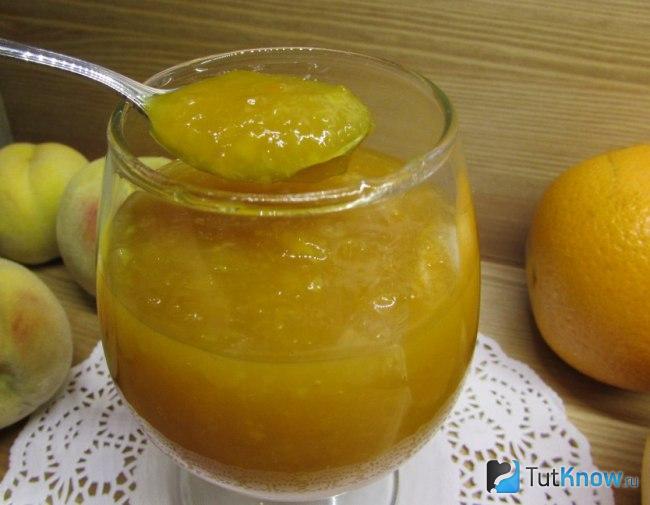 Варенье из персиков с апельсинами