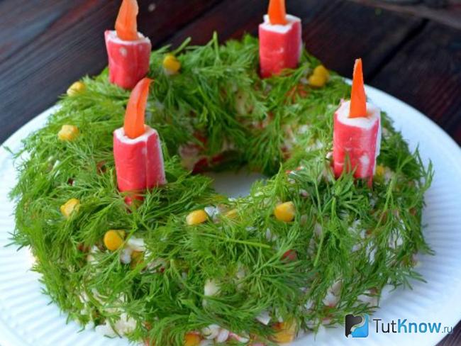 Салат с рыбной консервой