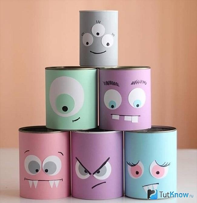 Игрушки из жестяных банок