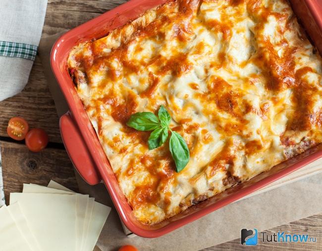 Лазанья с сыром
